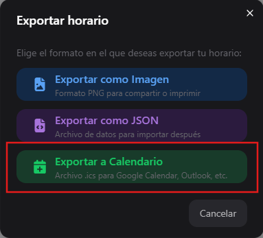 Muestra del nuevo botón